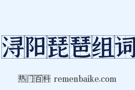 浔阳琵琶组词是什么意思的图片